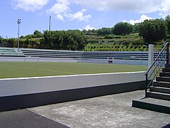 Rural surroundings to the west of the stadium.