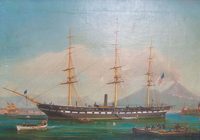 The screw gunboat USS Alliance, circa 1880