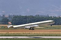 United Arab Airlines Comet 4C at Geneva Airport in 1968
