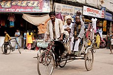 Un rickshaw en Inde,