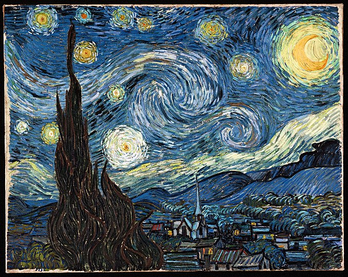 విన్సెంట్ వాన్ గోఘ్ చే చిత్రీకరించబడ్డ The Starry Night