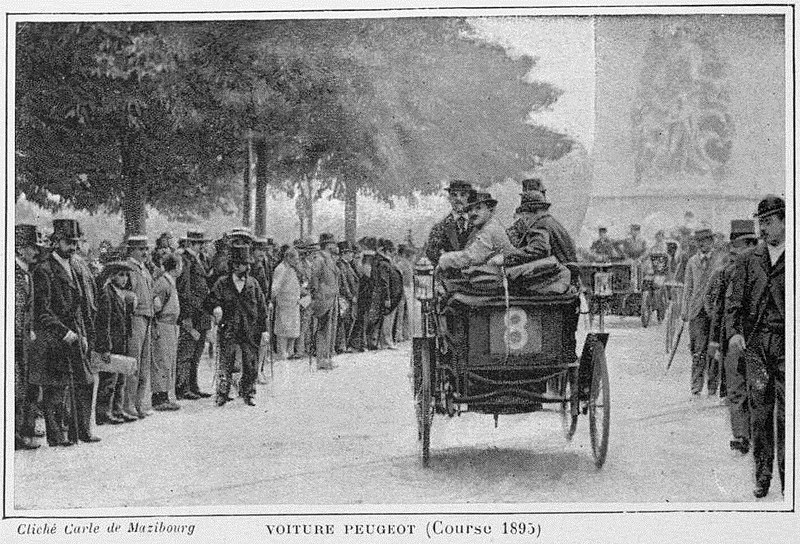 File:Voiture Peugeot d'Auguste Doriot, au départ de Paris-Bordeaux-Paris 1895.jpg