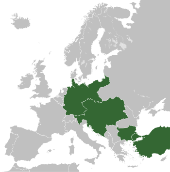 The Central Powers as of 6 September 1915 {{plainlist|style = padding-left: 0.6em; text-align: left;| *  German Empire *  Austria-Hungary *  Ottoman Empire *  Bulgaria *  Jabal Shammar *  Mexico *  Emirate of Afghanistan * https://en.m.wikipedia.org/wiki/Empire_of_China_(1915–1916) (Empire Of China