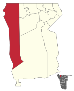 Karte Ruacana in Namibia