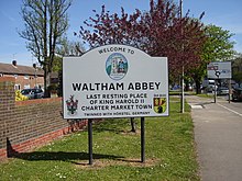 Waltham Abbey Road Sign.JPG
