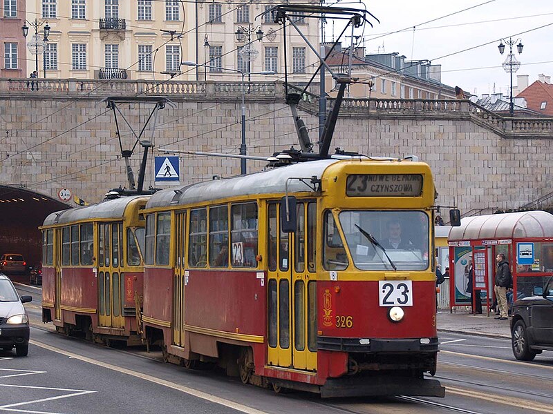 File:Warsaw tram Konstal13N at Old town.jpg