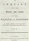 Adam Smith's title page of The Wealth of Nations. Wealth of Nations title.jpg