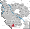 Localização da comunidade de Weiltingen no distrito de Ansbach