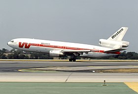 Un McDonnell Douglas DC-10-10 de Western Airlines similaire à celui impliqué dans l'accident