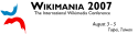 Logo of Wikimania 2007.