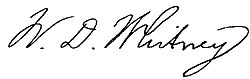 William Dwight Whitneys signatur