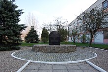 Memorial at the site of the former World War II ghetto