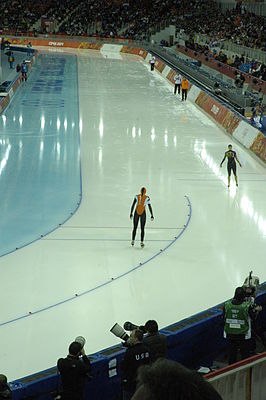 vrouwen 1500 m op de OS 2014 met Jorien ter Mors en Ayaka Kikuchi