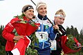 Simone Niggli-Luder, Minna Kauppi and Marianne Andersen at World Orienteering Championships 2010 in Trondheim, Norway