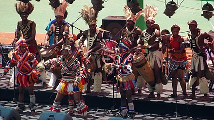 Zambian tribal dance during a event in Lusaka