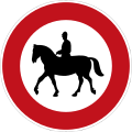 Zeichen 258 Verbot für Reiter; neues Zeichen