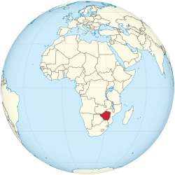 Dünya üzerinde Zimbabve (Afrika merkezli) .svg