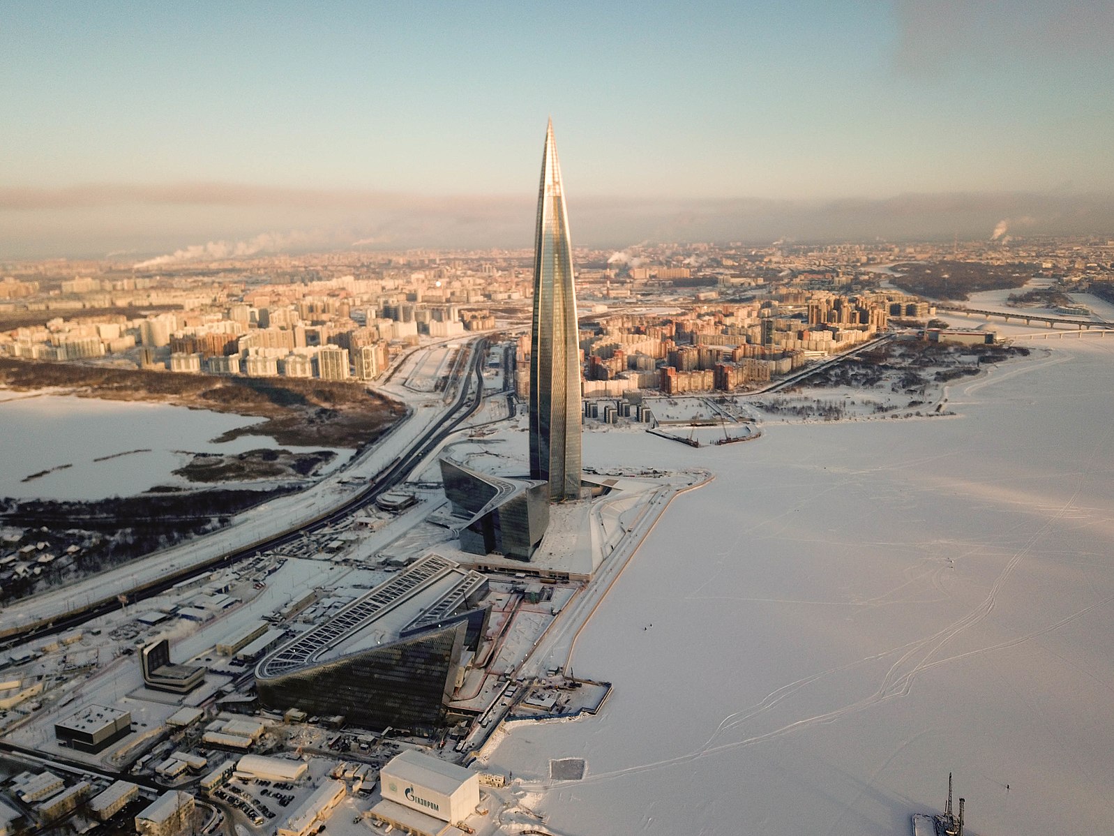 лахта центр в санкт петербурге вид сверху