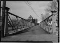 "BARREL SHOT" VIEW LOOKING ACROSS BRIDGE FROM THE WEST. - West Main Street Bridge, Spanning South branch of Raritan River, Clinton, Hunterdon County, NJ HAER NJ,10-CLIN,1-5.tif