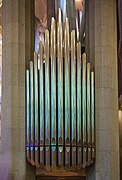 Sagrada Família organ - Posterior part in the ambulatory Barcelona