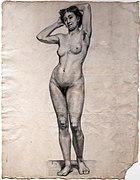 Académie de nu féminin en pied (Female full nude academy) - Musée des Beaux-Arts de Gaillac