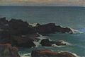 Polski: Morze z liliowymi skałami Français : La Mer aux rochers lilas (vers 1916, Galerie d'art de Lviv)