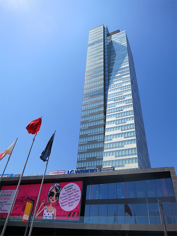 Trump Towers Istanbul (2012) in Mecidiyeköy, designed by Brigitte Weber Architects, is the first Trump building in Europe.