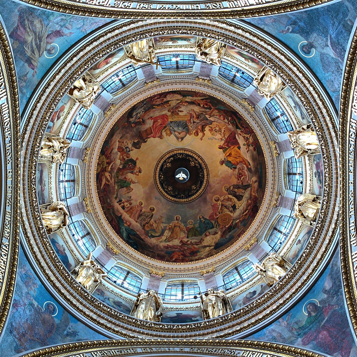 The ceiling of the main dome of Saint Isaac's Cathedral, Saint Petersburg Photograph: Ansttia Licensing: CC-BY-SA-4.0