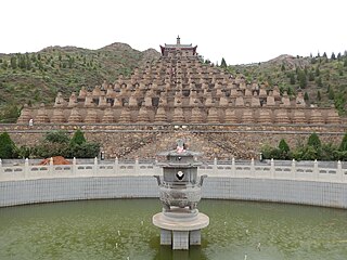 The 108 stupas at Qingtongxia 108 stupas all 3.jpg