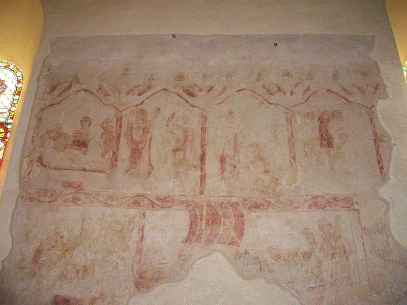 File:13th Century wall painting in St Mary's Wissington - geograph.org.uk - 1626354.jpg