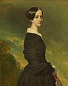 1844 Franz Xaver Winterhalterin (Versailles) muotokuva Brasilian prinsessa Franciscasta (myöhemmin Joinvillen prinsessa) .jpg