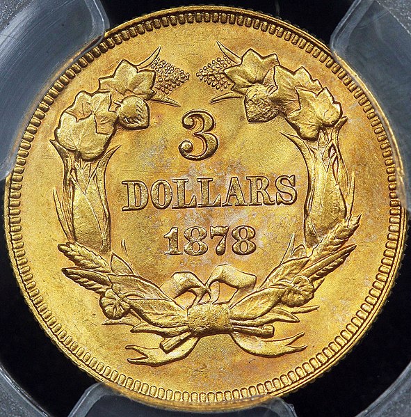 File:1878 three-dollar piece reverse.jpg