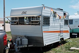 1966 Shasta travel trailer during 2019 Vintage Camper Trailer Rally