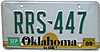 Номерной знак Оклахомы 1989 года RRS-447.jpg
