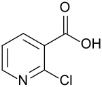 Structural formula of 2-chloronicotinic acid