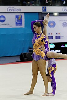 2014 Acrobatic Gymnastics World Championships - Women's pair - Finals - Ukraine 06.jpg