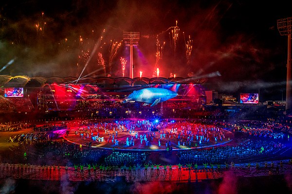 Opening ceremony of the 2018 Commonwealth Games at the Carrara Stadium