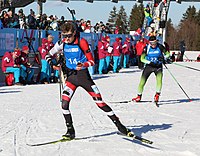 Lukas Weissbacher ved den blandede stafetkonkurrence