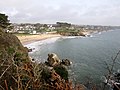 La plage de Porsmilin (au premier plan) et celle de Portez à l'arrière-plan.