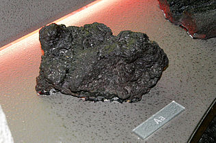 A'a volcanic rock, Questacon, Canberra