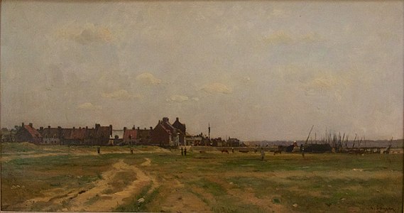 Vue d'Étaples vers 1875, Jacques Adrien Sauzay.