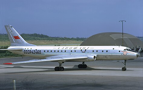 Aeroflot Tupolev Tu-104B at Stockholm Arlanda Airport in 1972