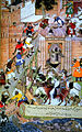 Akbar supervises the building of the Fort at Agra. Akbarnama 1590s.