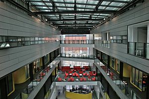 The atrium looking down from the third floor Alan Turing Building 9.jpg