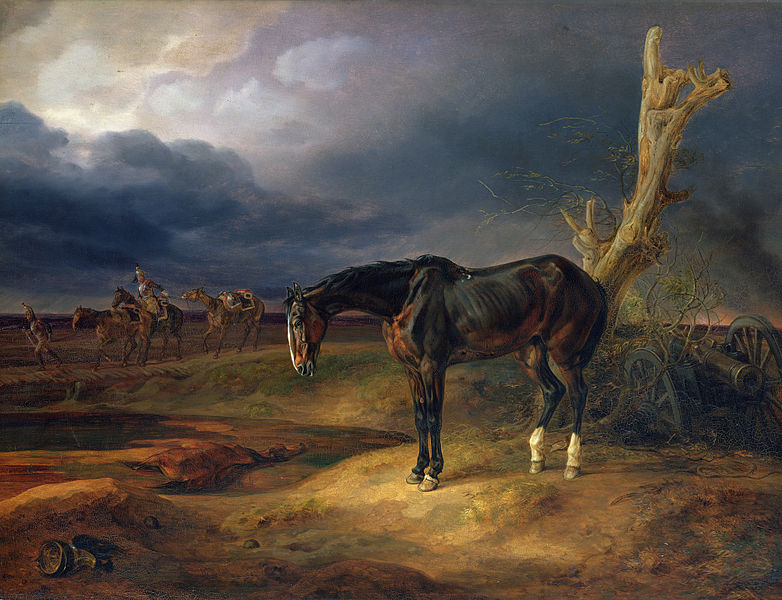 File:Albrecht Adam - Herrenloses Pferd auf dem Schlachtfeld bei Moschaisk.jpg