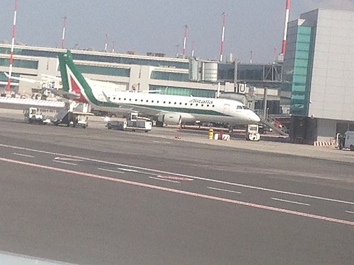 Alitalia airlines in fiumicino airport