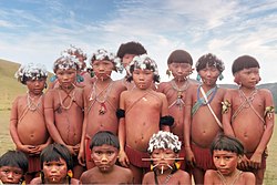 Janomamų vaikai iš Orinoko aukštupio regiono