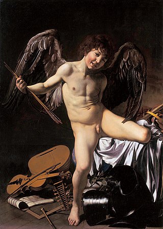 <i>Amor Vincit Omnia</i> (Caravaggio) Painting by Caravaggio