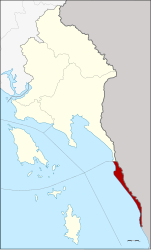 Bản đồ Trat, Thái Lan với Khlong Yai