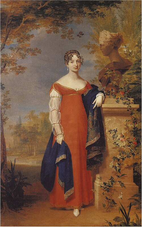 Anna Pavlovna of Russia, between 1824 and 1825.